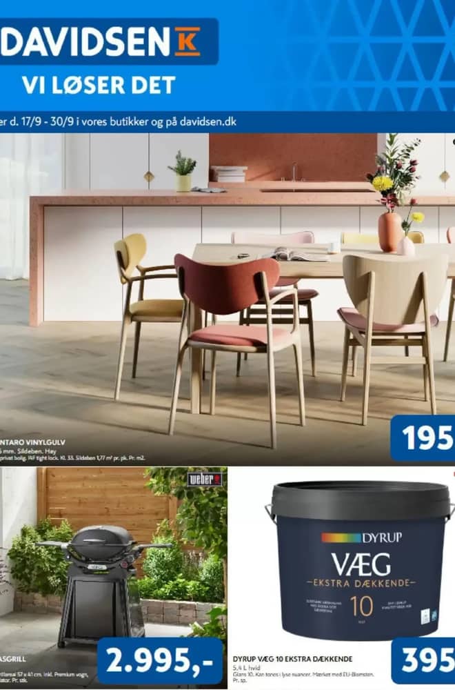 Forside af tilbudsavisen fra Davidsen, gældende 17–30 september 2026