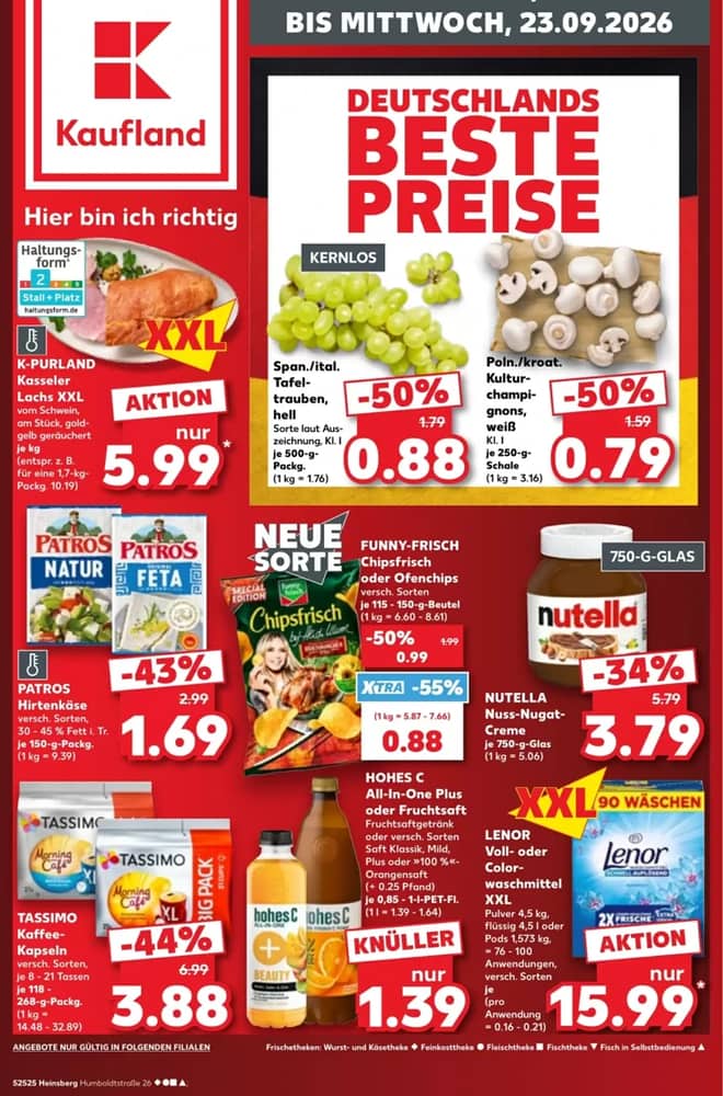Forside af tilbudsavisen fra Kaufland, gældende 17–23 september 2026