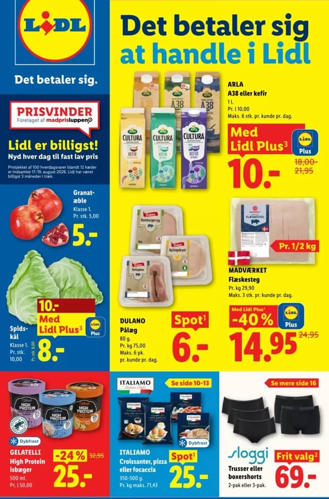 Forside af tilbudsavisen fra Lidl, gældende 13–20 september 2026