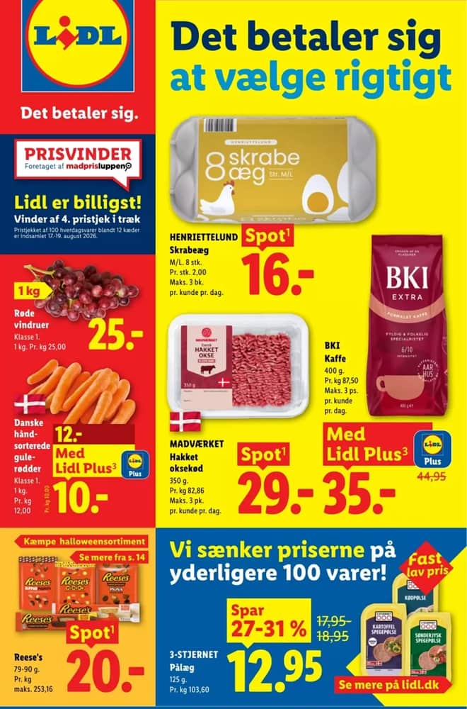 Forside af tilbudsavisen fra Lidl, gældende 20–26 september 2026